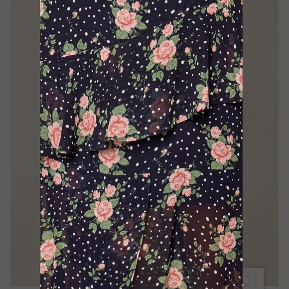 Secret Romance Floral Print Ruffled High-Low Maxi Dress - Picture 4 of 6